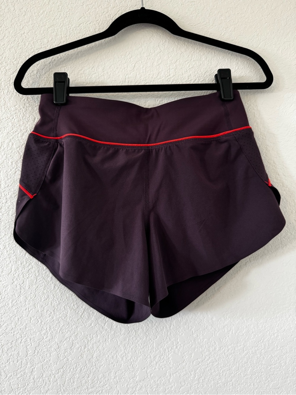 Athleta Run With It Lined Shorts Plum